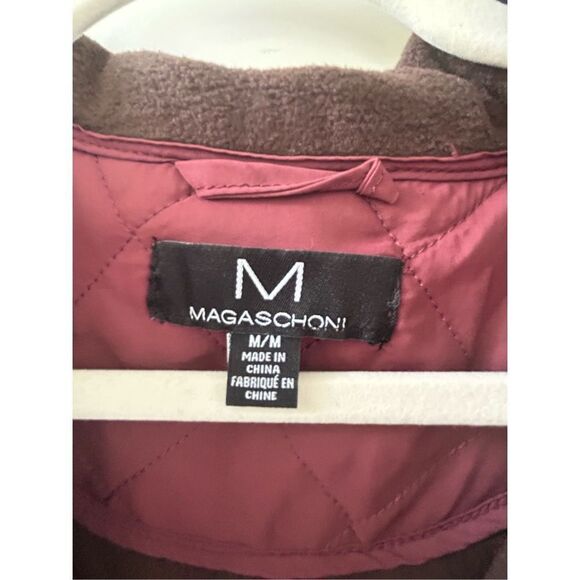 Magaschoni Full Zip Diamond Quilted Vest Women’s Maroon Size Medium - Picture 5 of 7